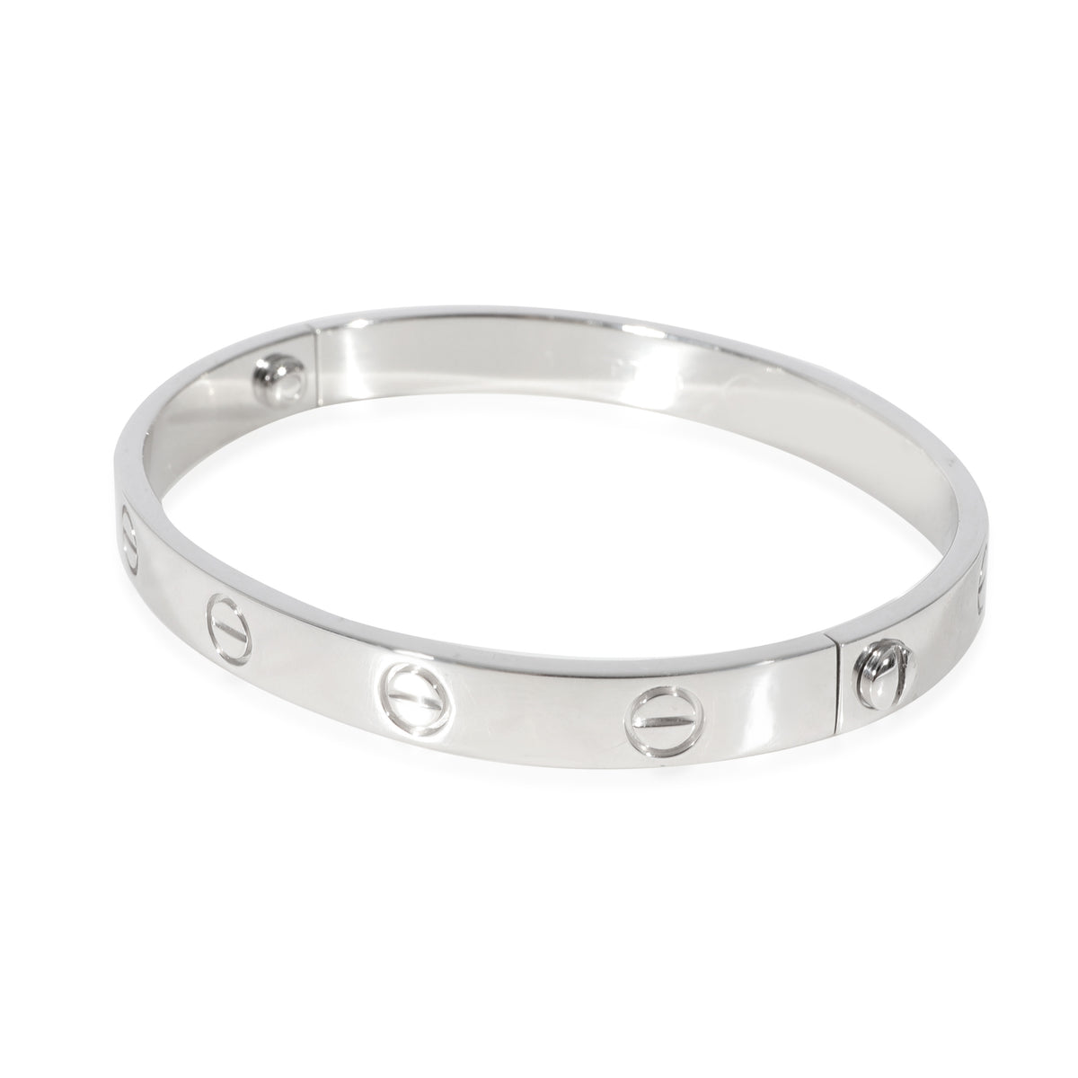 Cartier LOVE Bracelet in 18k White Gold With 4 Diamonds - Cartier Love  Bracelets - Cartier Jewelry